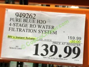 Pure Blue H O Stage Ro Water Filtration System Costcochaser