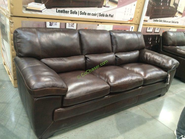 simon leather sofa costco