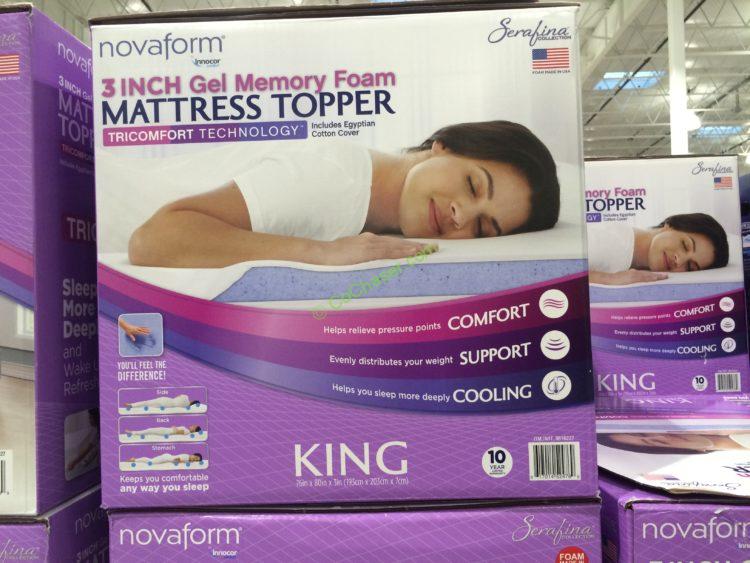 novaform serafina 3 inch mattress topper