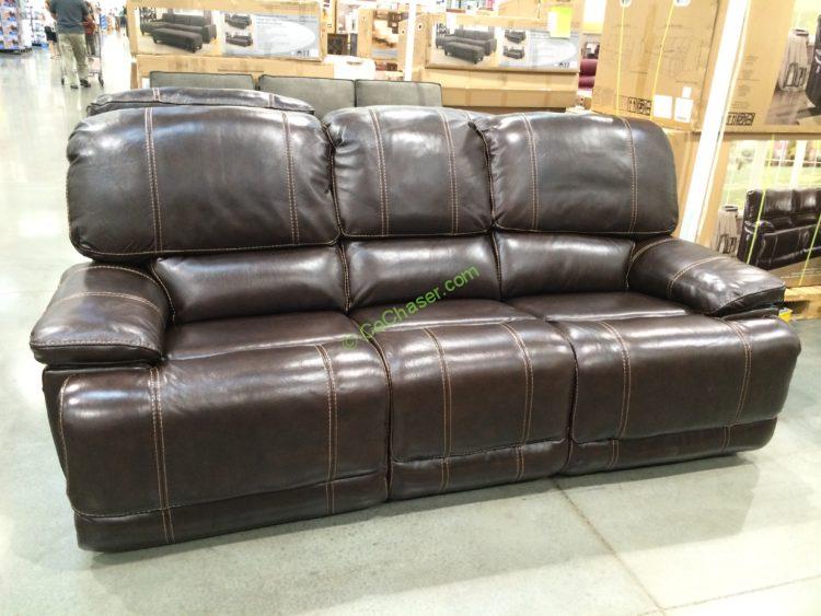 costco zach leather power sofa