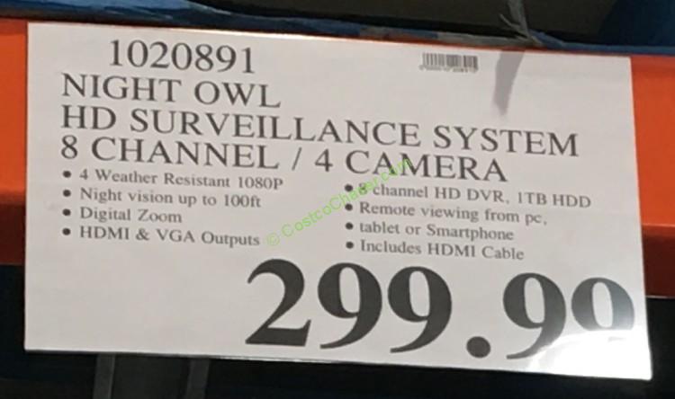 costco security cameras night owl