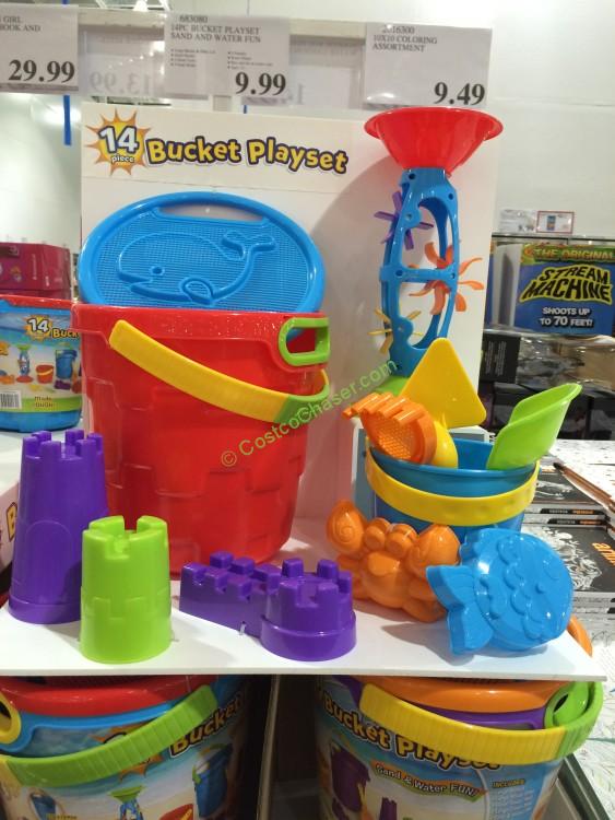 14PC Bucket Playset Sand and Water Fun CostcoChaser