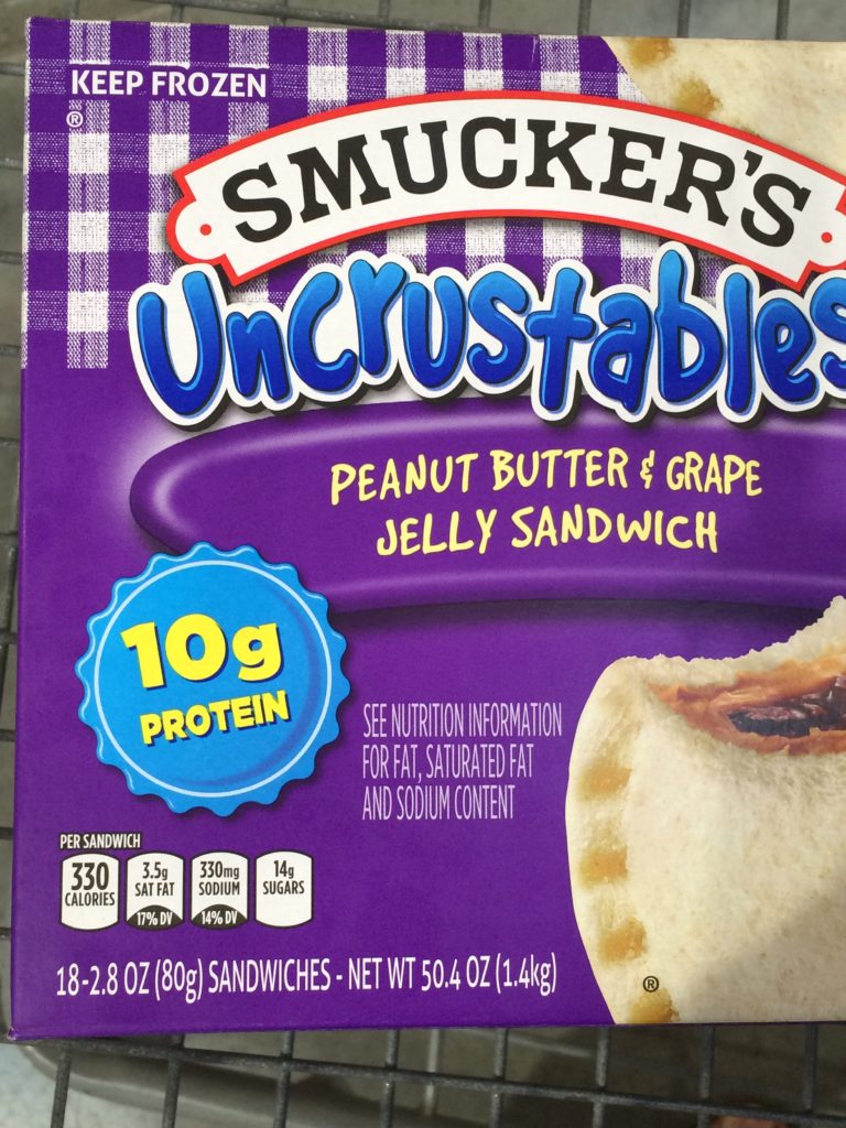 Smuckers Uncrustables Peanut Butter & Grape 18/2.8 Oz Count Box ...