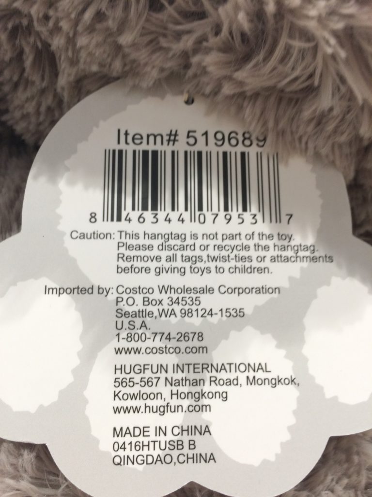 costco 53 inch plush bear