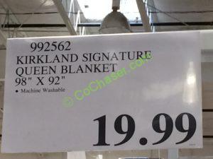 Costco-992562-Kirkland-Signature-Blanket –Queen-tag