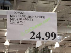 Costco-992563-Kirkland-Signature-Blanket –King-tag