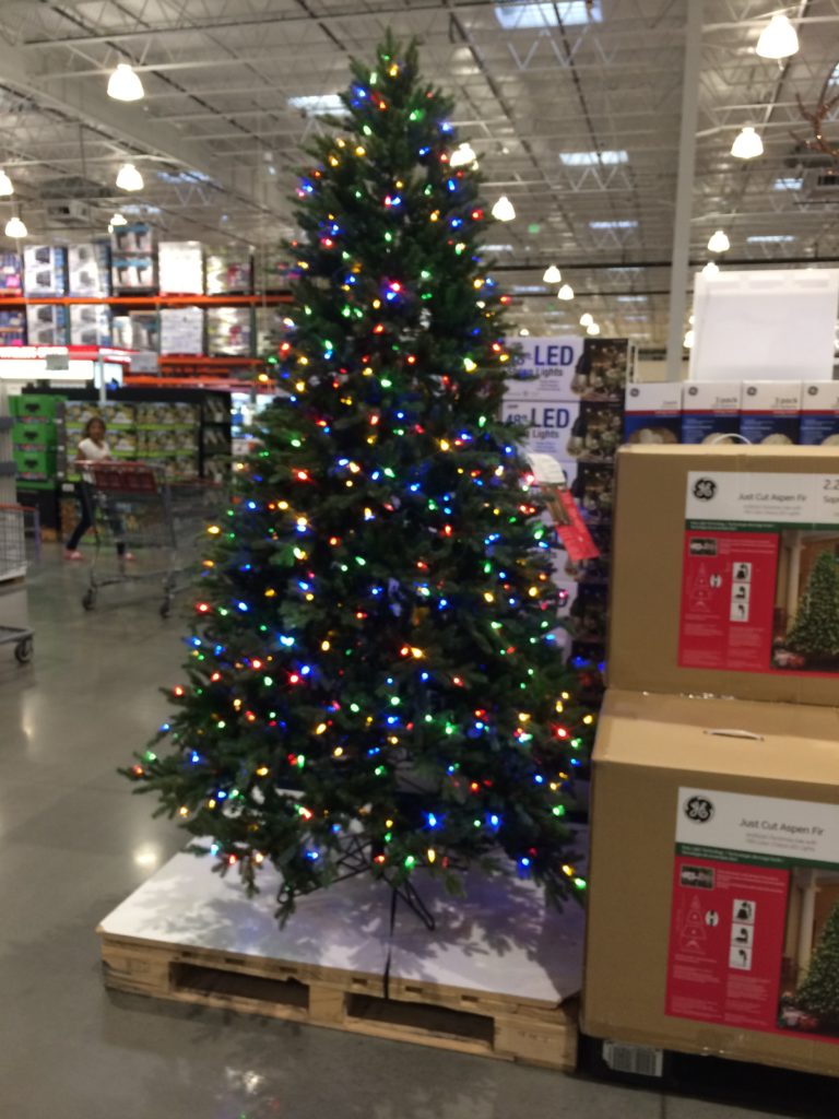 GE 7.5 FT PreLit LED Easy Light Technology Dual Color Christmas Tree