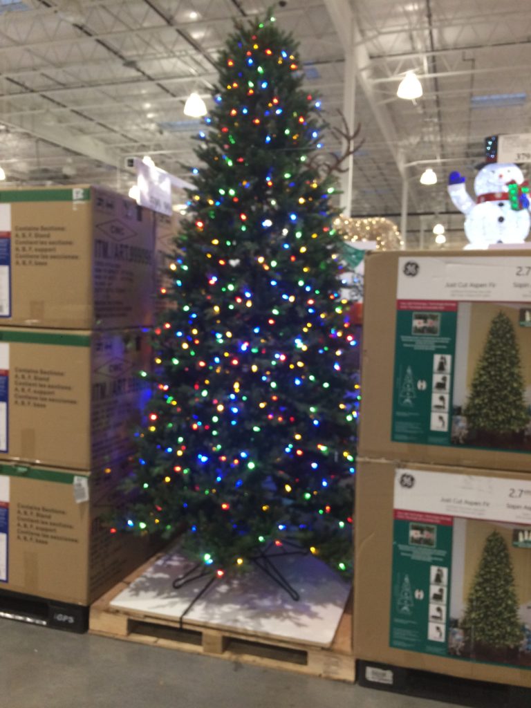 GE 9 FT PreLit LED Easy Light Technology Dual Color Christmas Tree