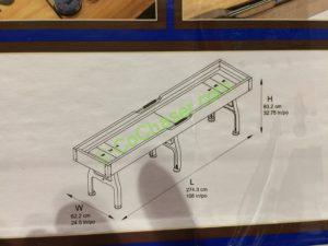 Costco-1063756-Vintage-Shuffleboard-Table-size