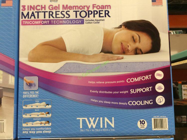 firm memory foam mattress topper costco
