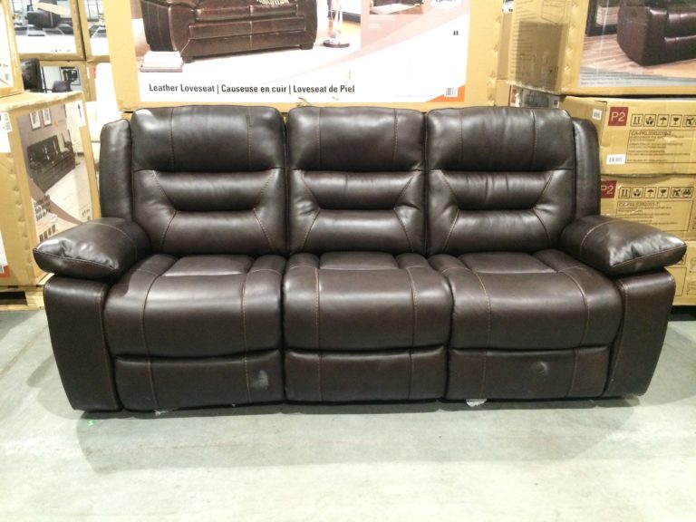 costco pulaski leather reclining sofa