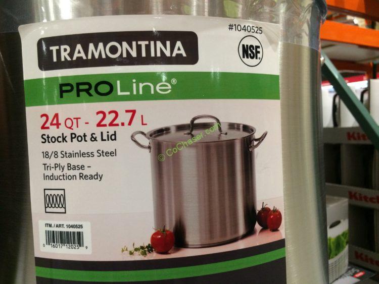 Pro Line 24 Qt Stainless Steel Covered Stock Pot - Tramontina US