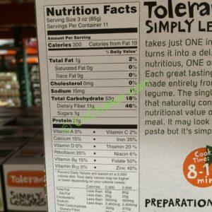 Costco-1107763-Tolerant-Organic-Green-Lentil-Macaroni-chart