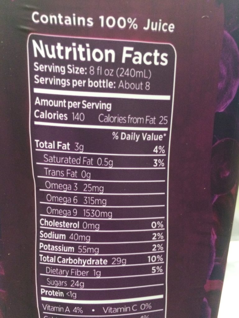 Costco 609838 Sambazon Organic Acai Chart Costcochaser 0434