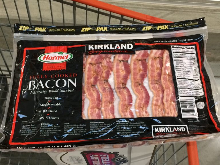 Kirkland Signature Hormel Fully Cooked Bacon 1 Pound Package CostcoChaser