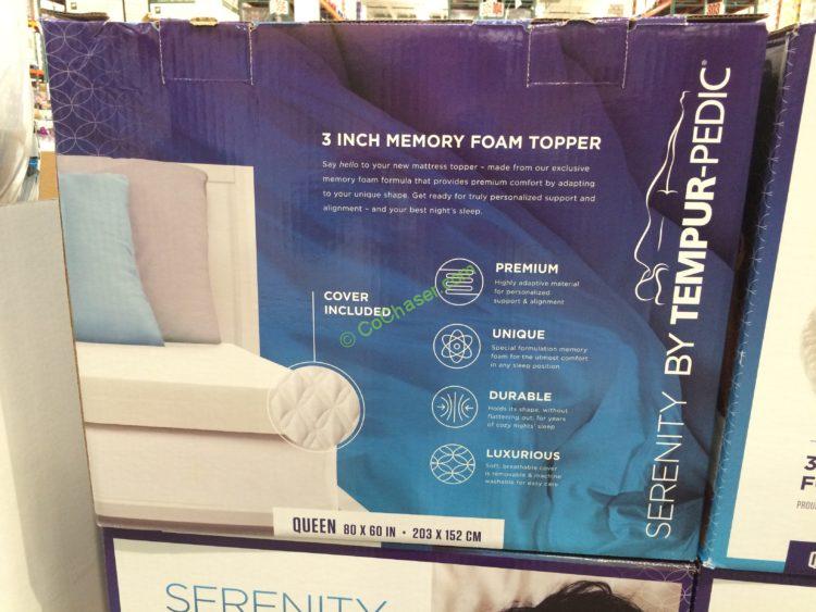 serenity tempur pedic mattress topper queen size