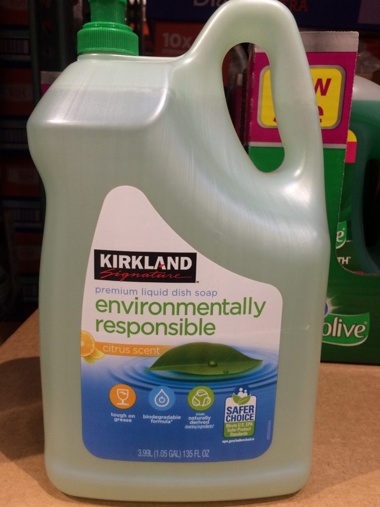 Kirkland Signature ENV Friendly Dish Soap 135 ounce Bottle CostcoChaser