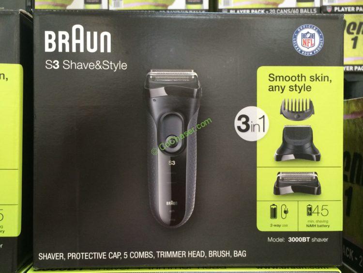 Braun Series 3 3000BT Shave&Style 3-in-1 Electric Shaver with