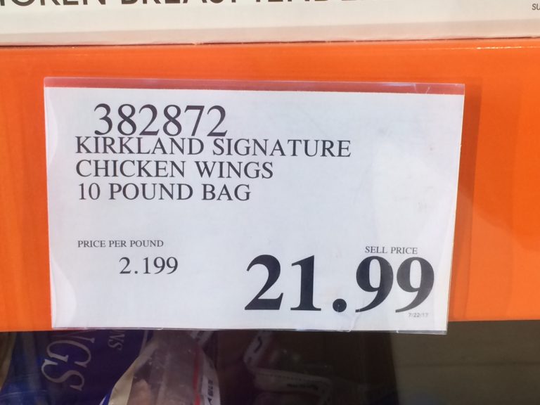 Costco Kirkland Signature Chicken Wings Tag CostcoChaser