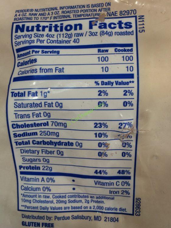 perdue chicken nuggets nutrition label