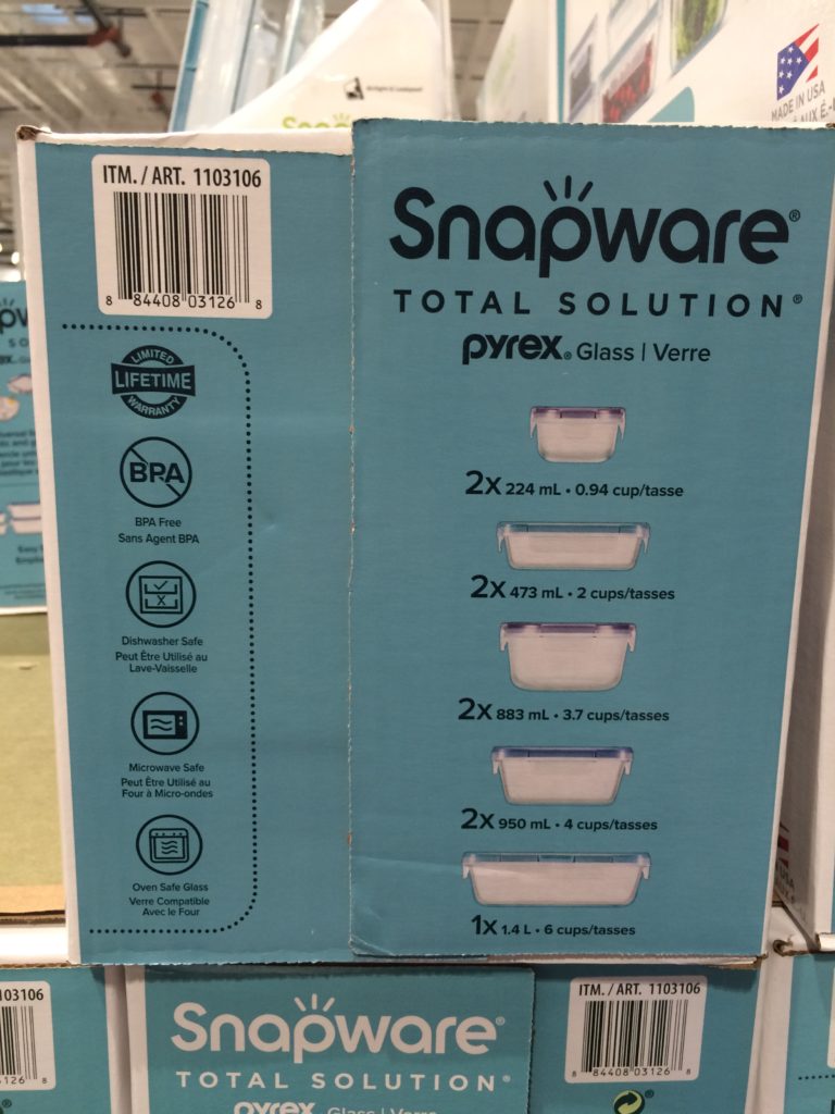 costco glass tupperware set