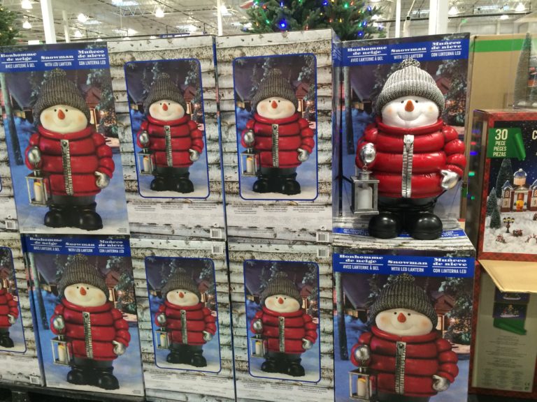 Costco740265StandingSnowmanwithLEDLanternall CostcoChaser