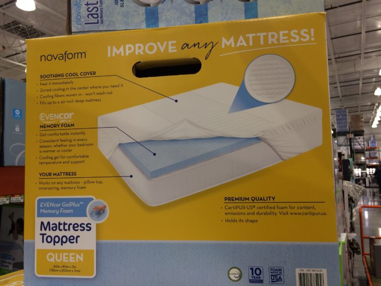 costco queen memory foam mattress topper