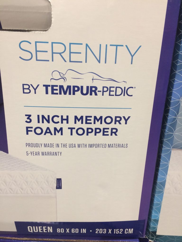 Costco22162262216227SerenitybyTempurPedicMattressTopperspec