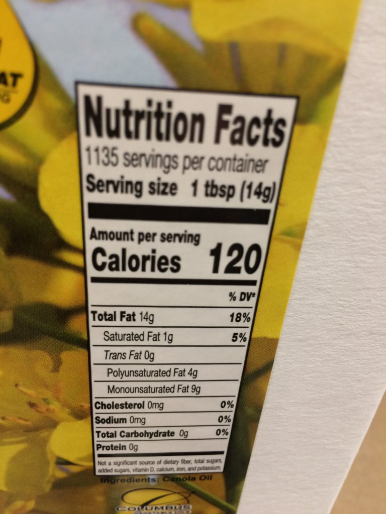 Costco270969Natures SecretCanolaOilchart CostcoChaser