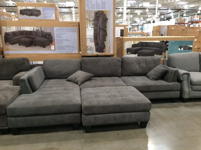 Bainbridge Fabric Sectional with Ottoman, Model#COU4359-03M-3PCSET-K ...