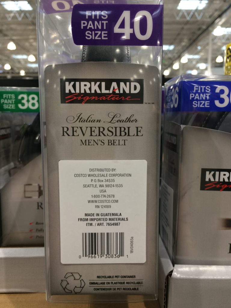 Costco7654987KirklandSignature MenReversibleLeatherBelt