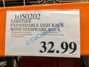 Costco-1050202- Sabatier-Expandable-Dish-Rack-with-Stemware-Rack-tag