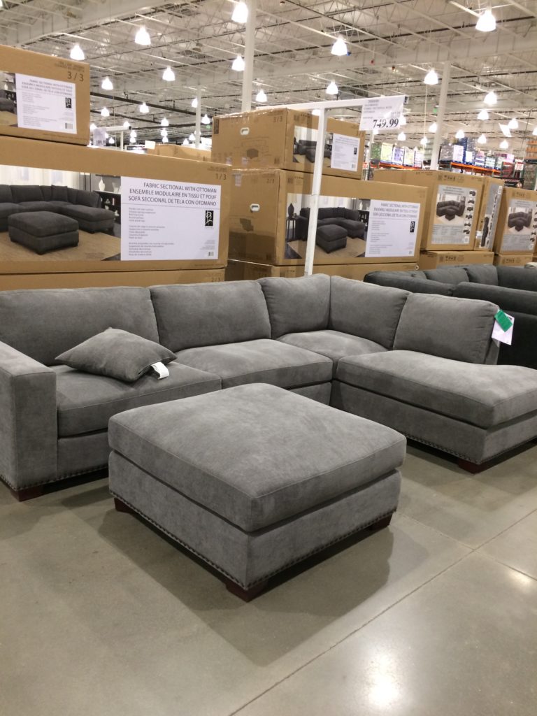 Bainbridge Fabric Sectional with Ottoman, Model#COU4357-03-3PCSET-K ...