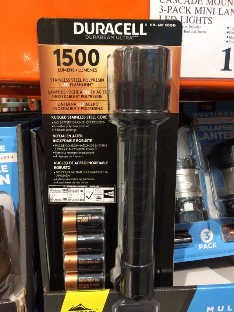 Duracell 1500 Lumen Flashlight CostcoChaser