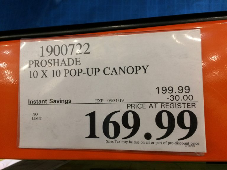 Costco1900722Proshade1010PopupCanopytag CostcoChaser