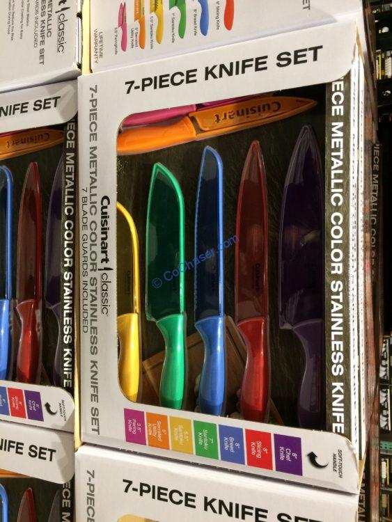 Outstanding colored knife set costco Cuisinart Metallic Knife Set 7 Piece With Sheaths Costcochaser