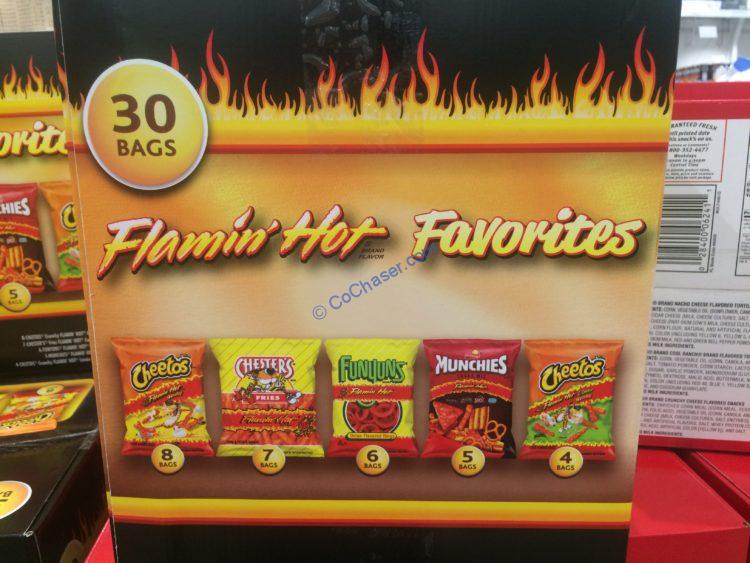 Frito Lay Flamin Hot Favorites 30 Count Box Costcochaser