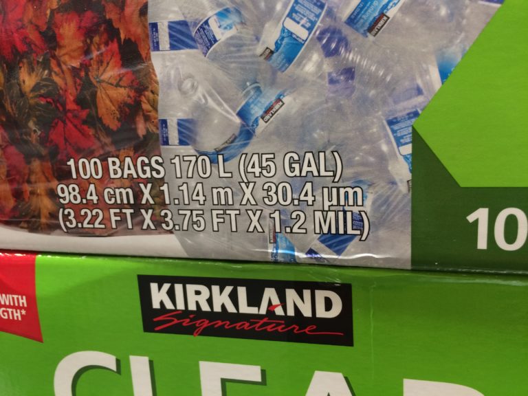 Costco1300660KirklandSignature45GallonClearTrashBagname