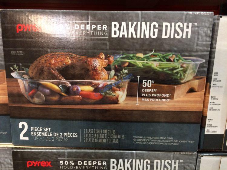 pyrex deep baking dish set costco