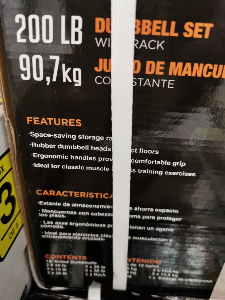 Costco1327339CAPBarbell200 LBDumbbellSet3 CostcoChaser