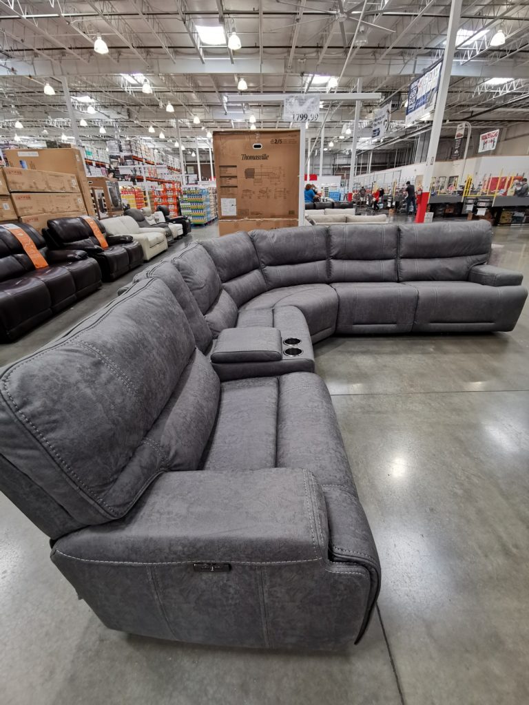 Fabric Reclining Power Sectional with Power Headrests CostcoChaser