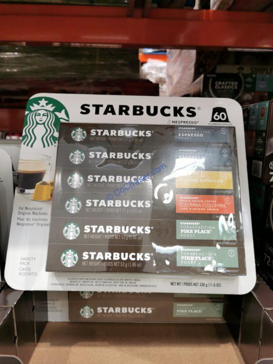 Starbucks by Nespresso Original Line Variety Pack Capsules, 60 Count