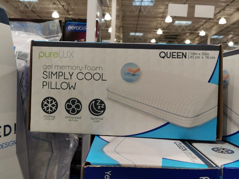 PüreLUX Simply Cool Gel Memory Foam Pillow, Queen CostcoChaser