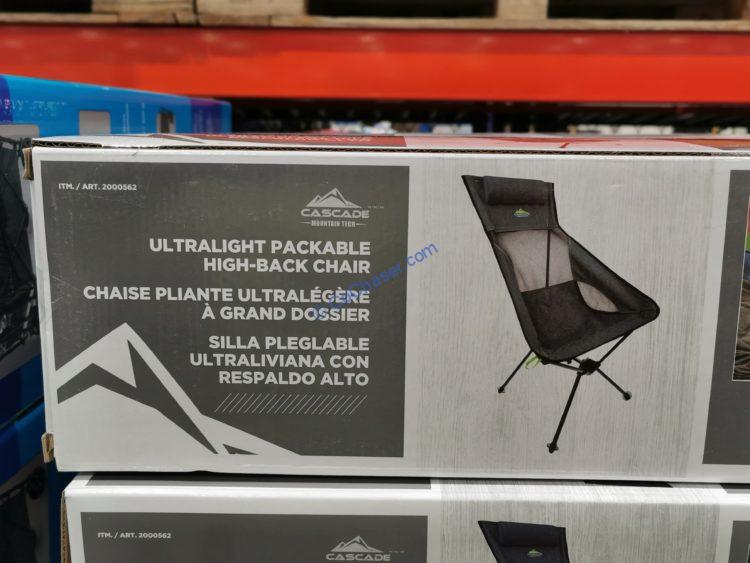 costco cascade mountain tech ultralight highback chair