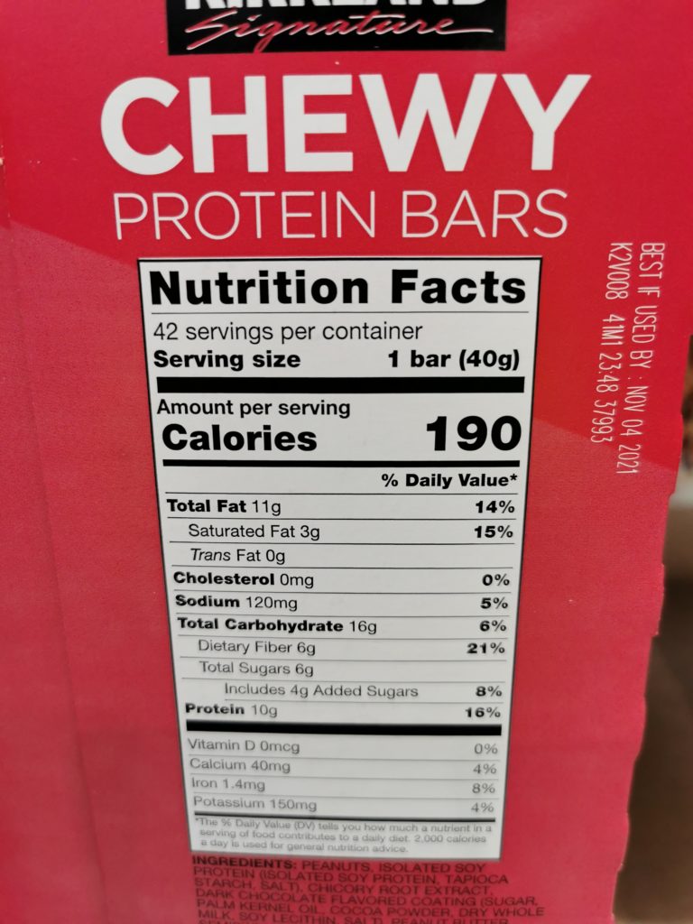 costco-1377067-kirkland-signature-chewy-protein-bars-chart-costcochaser