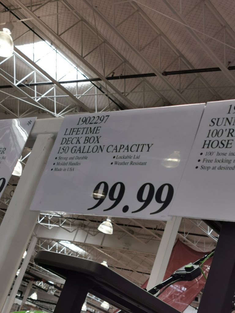 Costco1902297LifetimeDeckBox150GallonCapacitytag CostcoChaser