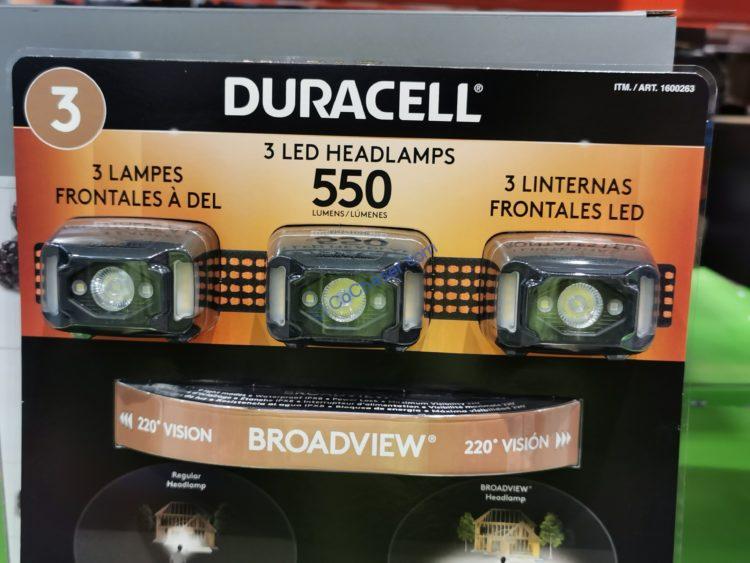 Duracell Broadview 550 Lumen Head Lamp 3Pack CostcoChaser