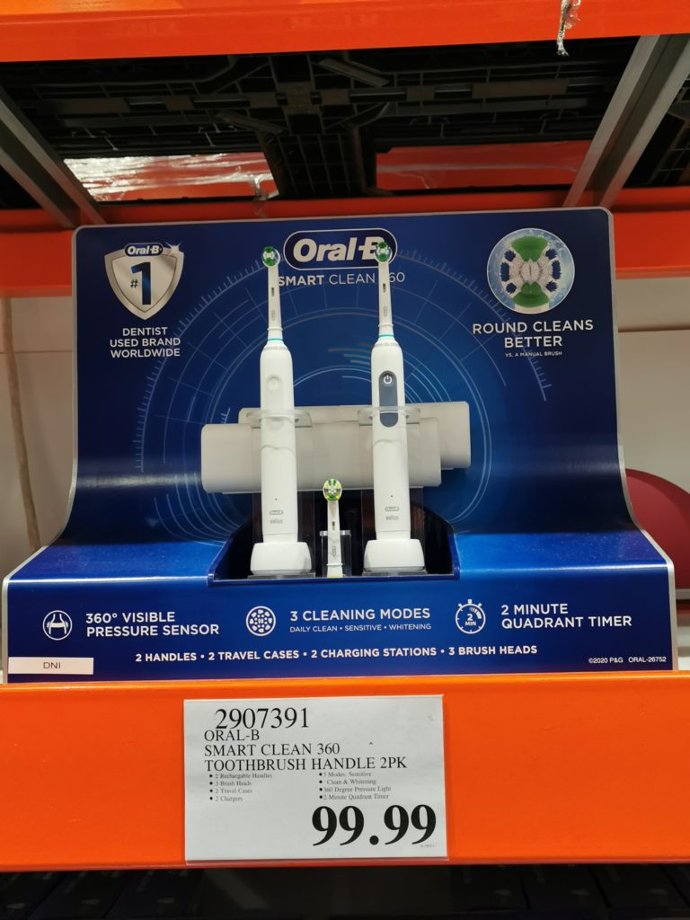 Costco 2907391 Oral B Smart Clean 360 Rechargeable Toothbrushes Costcochaser 