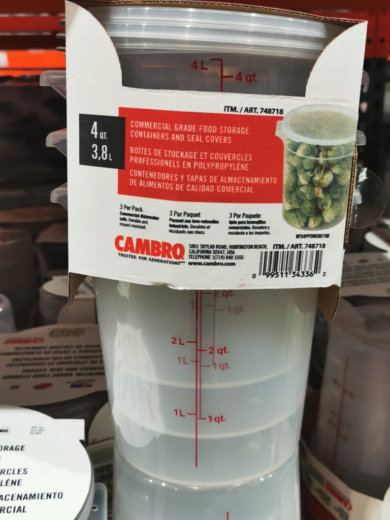 Costco748718CambroRound4QTFoodStorageContainerwithLid5