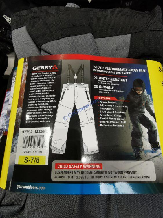 Gerry Youth Snow Pant